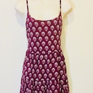 Burgundy Floral Dress